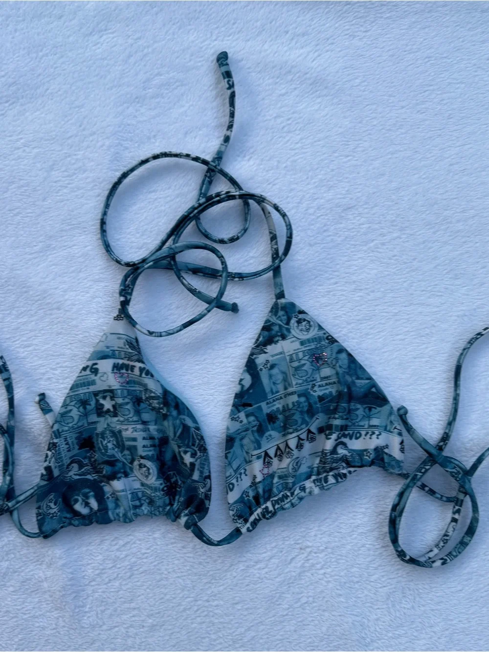 Frankie's Bikinis Alana Blue Tia Shine Top & 2 MacKenzie Shine String Bottoms!!!
